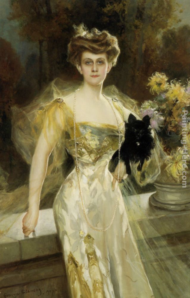 Francois Flameng Portrait of Mrs Meunier